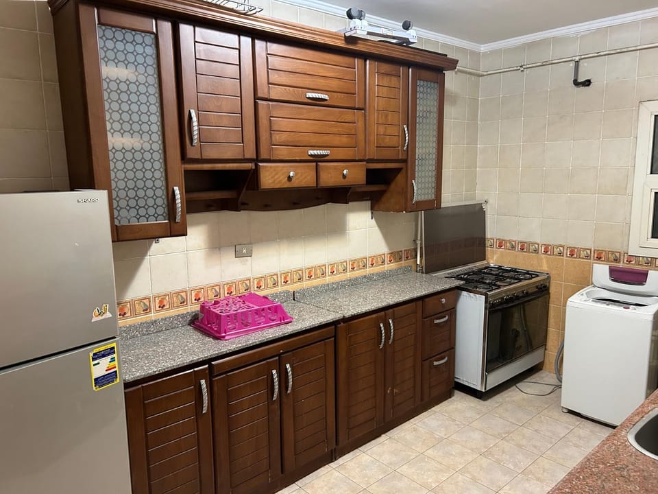 Kitchen or kitchenette, dishwasher, oven, pet friendly, stove, washing machine, dryer