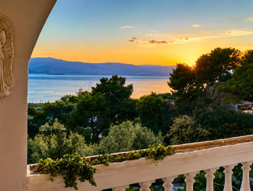 Night, Balcony/Terrace, Sea view, Location, Sunset