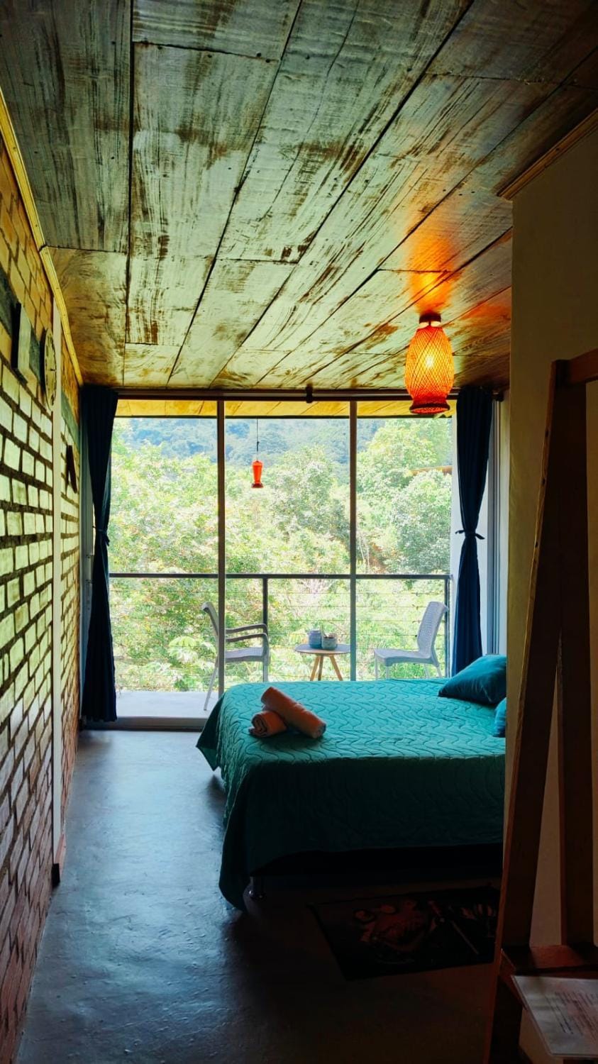 Bed, Mountain view