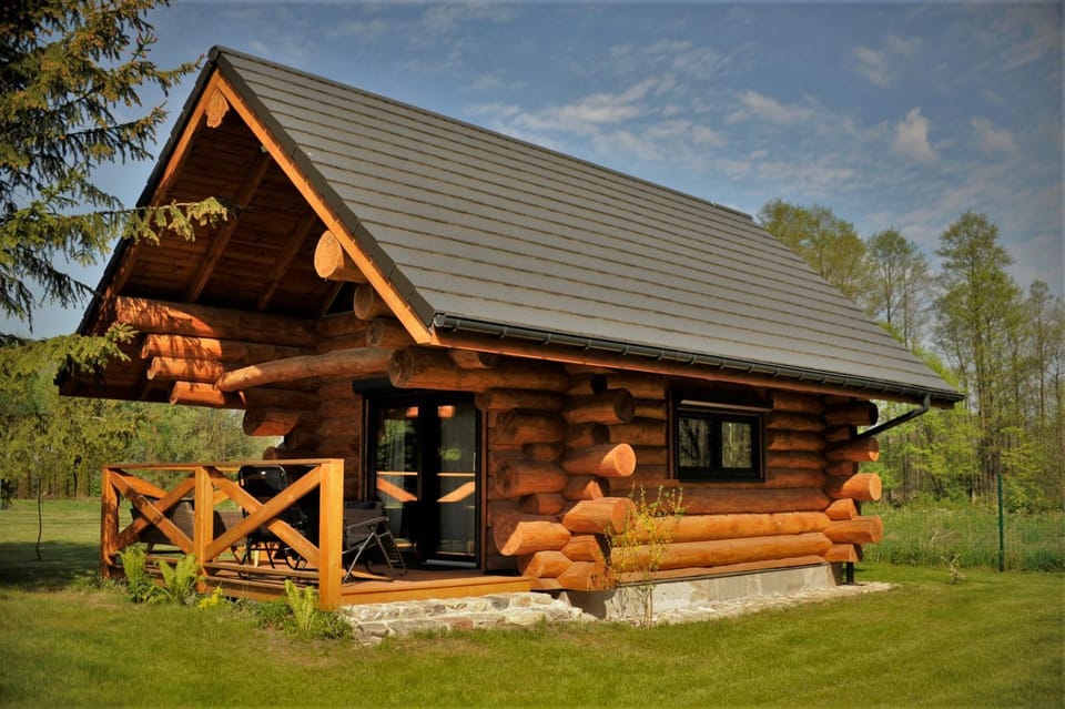 Domek z bala MAZURY, bezpośredni dostęp do jeziora, plaża, pomost Apartment in Poland