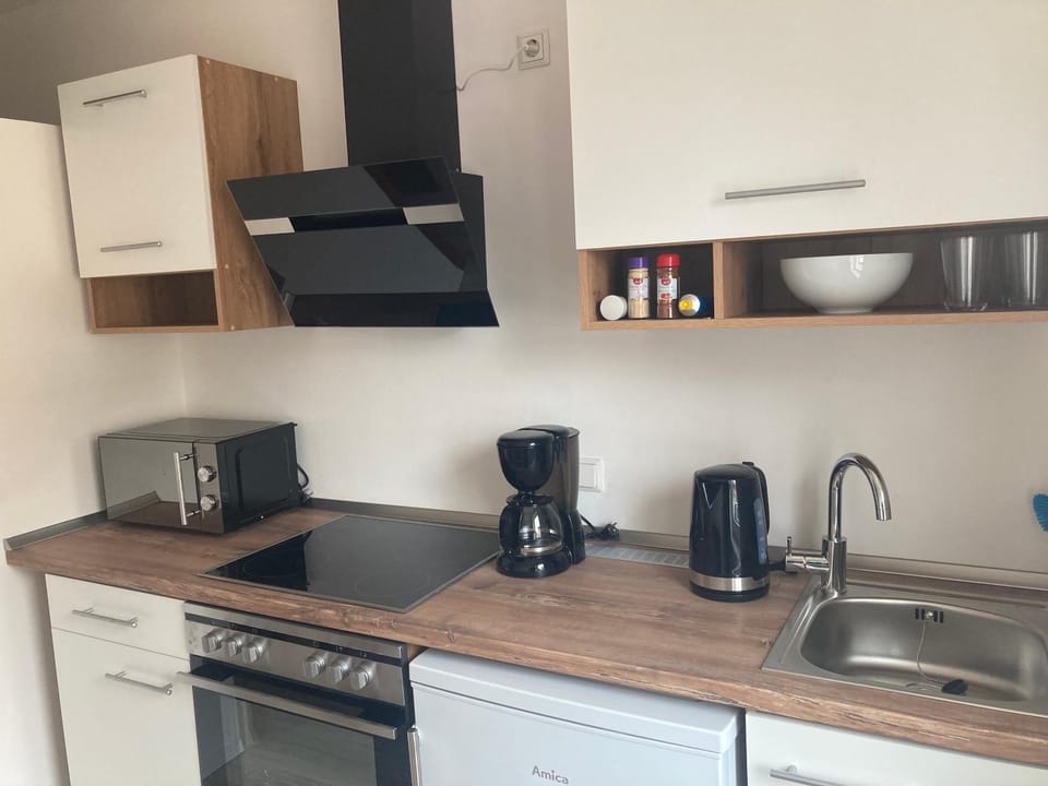 Coffee/tea facilities, Kitchen or kitchenette, minibar, stove
