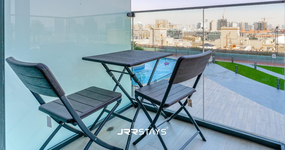 View (from property/room), Balcony/Terrace, Pool view, Swimming pool