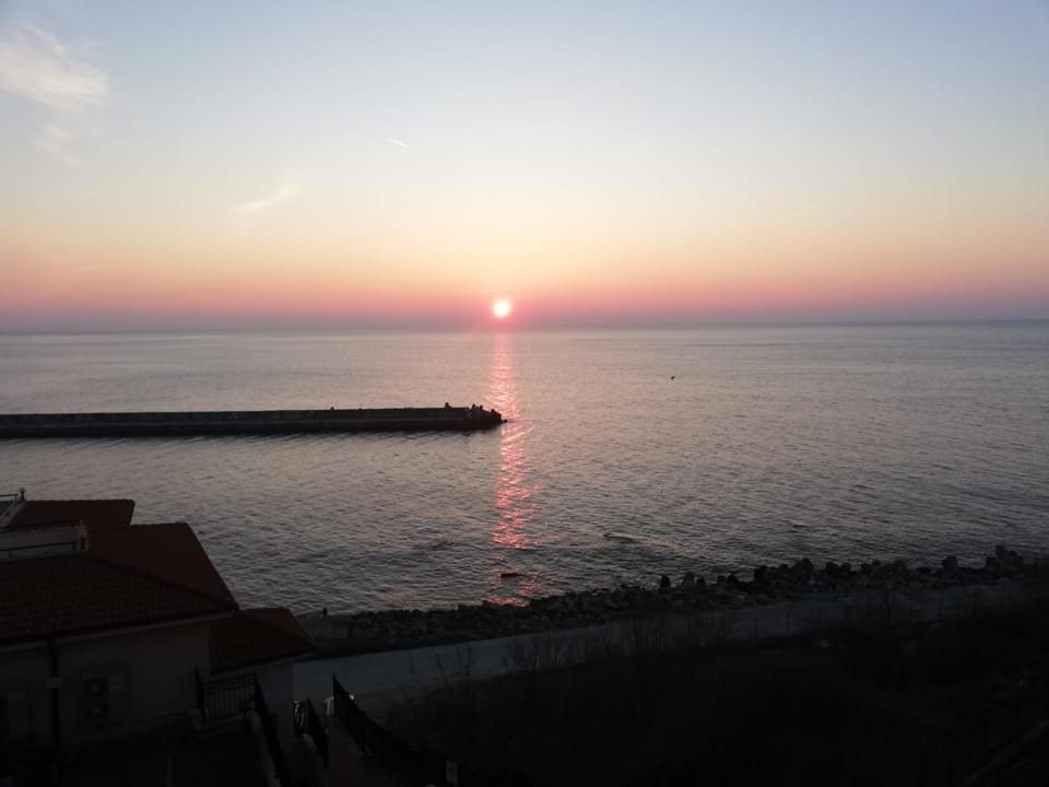 Beach, Sea view, Sunset