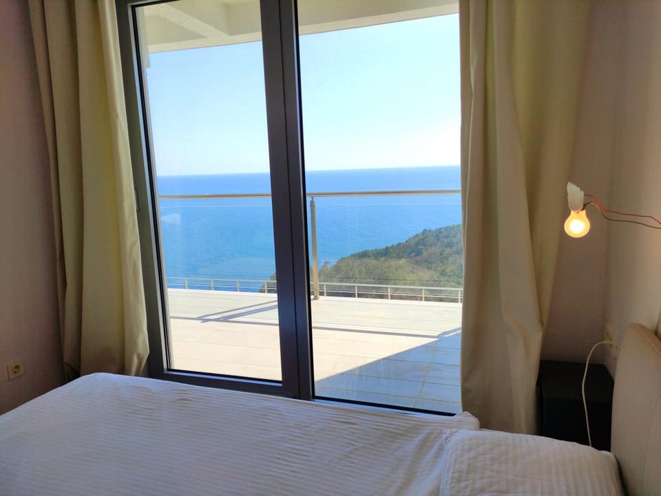 Bed, View (from property/room), Bedroom, Mountain view, Sea view