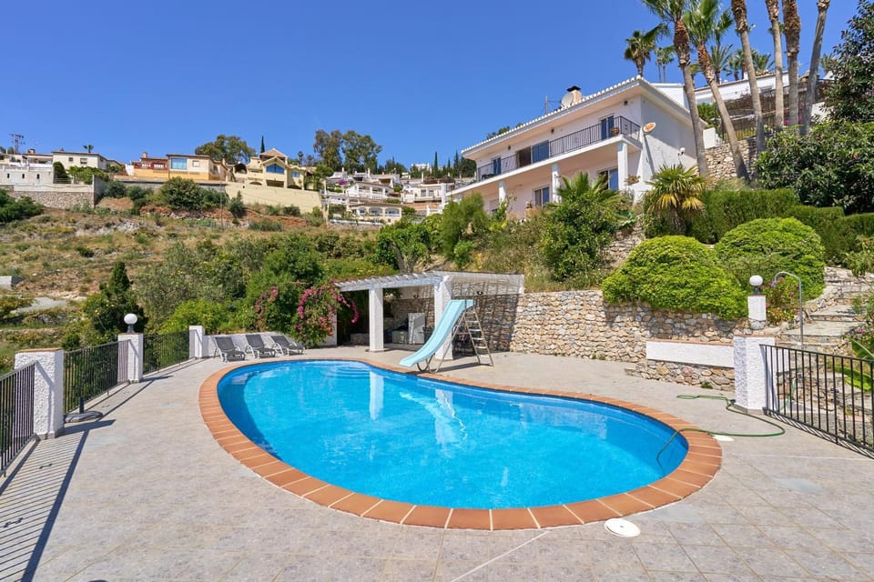 Property building, Living room, Swimming pool