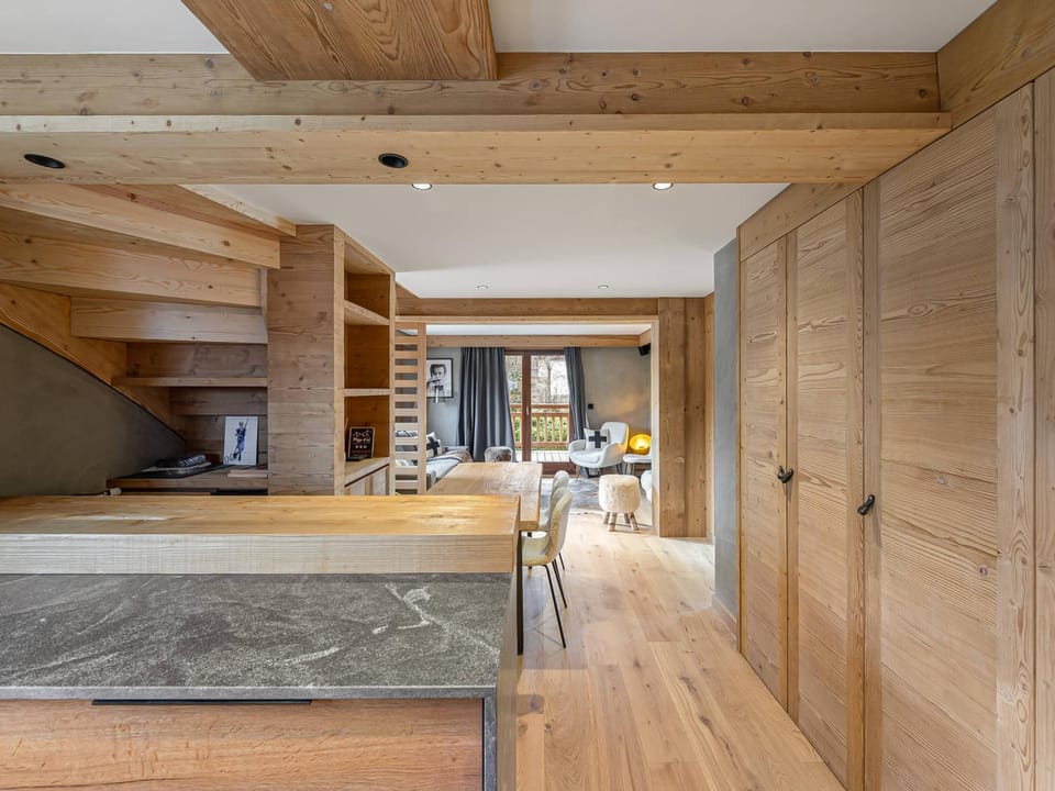 Duplex lumineux à Megève, proche télécabine du Jaillet, 2 chambres en suite, parking, casier à ski - FR-1-569-77 Cabin in Combloux