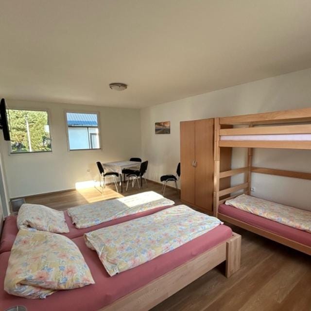 Photo of the whole room, Bedroom, bunk bed, hair dresser