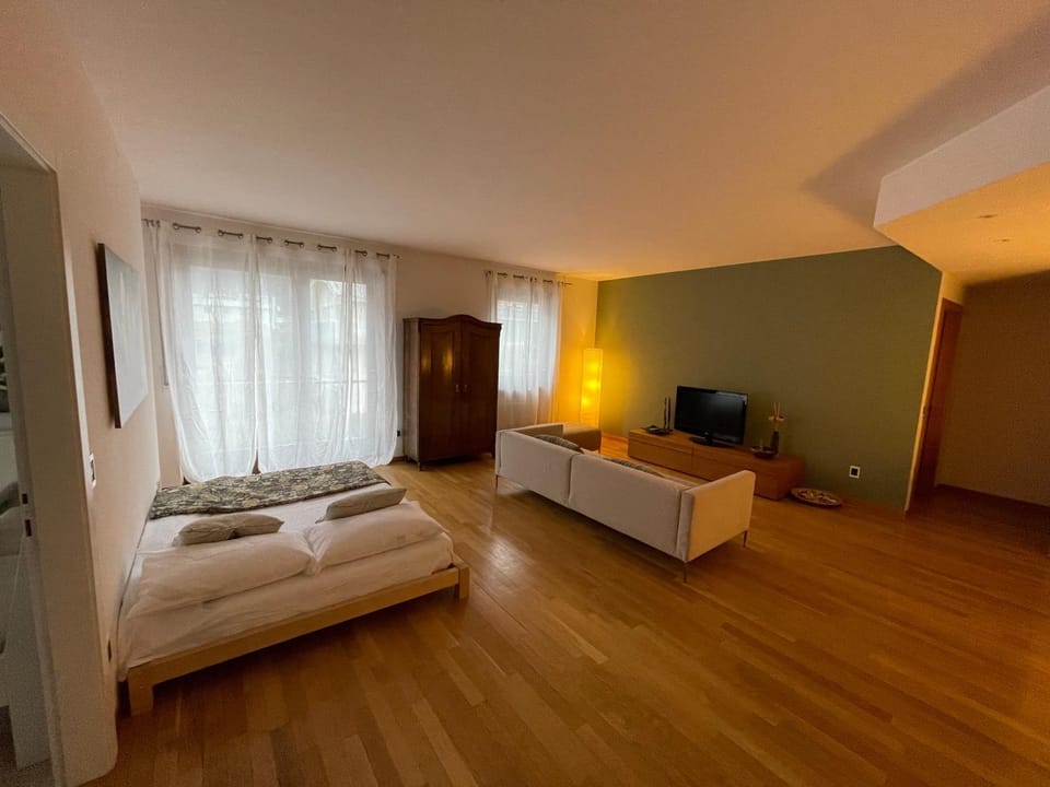 Bed, TV and multimedia, Living room