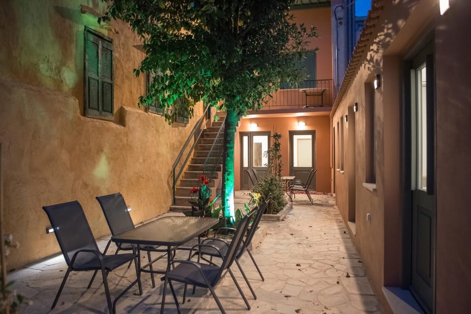 Property building, Patio, Night, Garden, Balcony/Terrace, Business facilities, Inner courtyard view