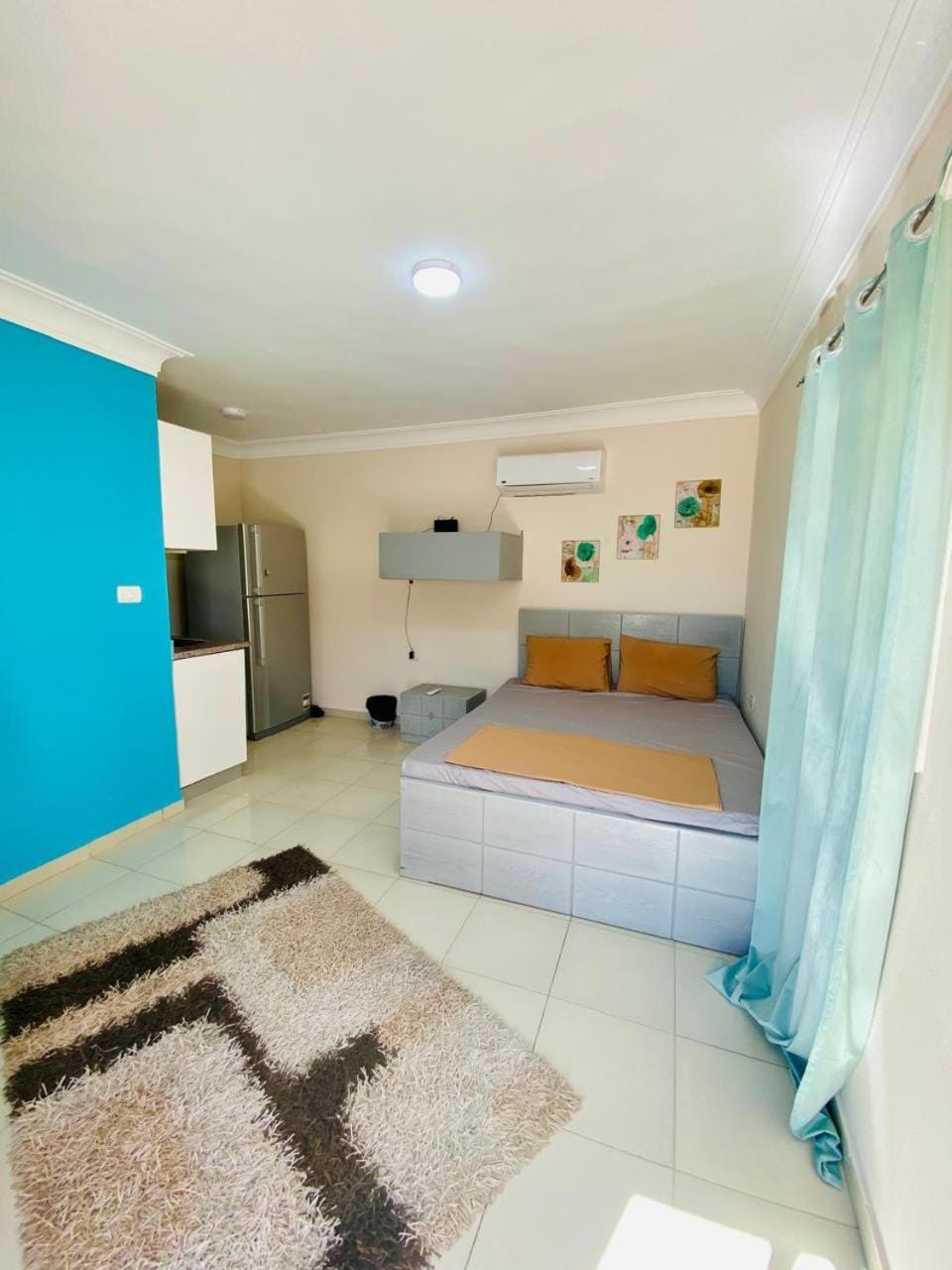 Bed, Kitchen or kitchenette, Photo of the whole room, Bedroom