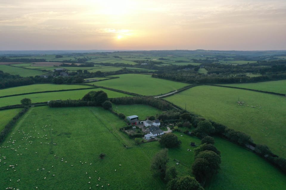 Natural landscape, Bird's eye view, Sunset