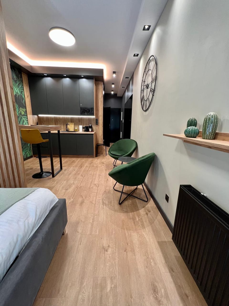 Living room, minibar, kitchen