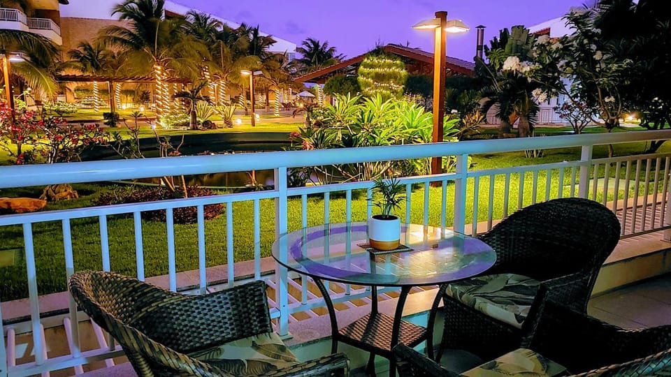 Patio, Night, Garden, Garden view