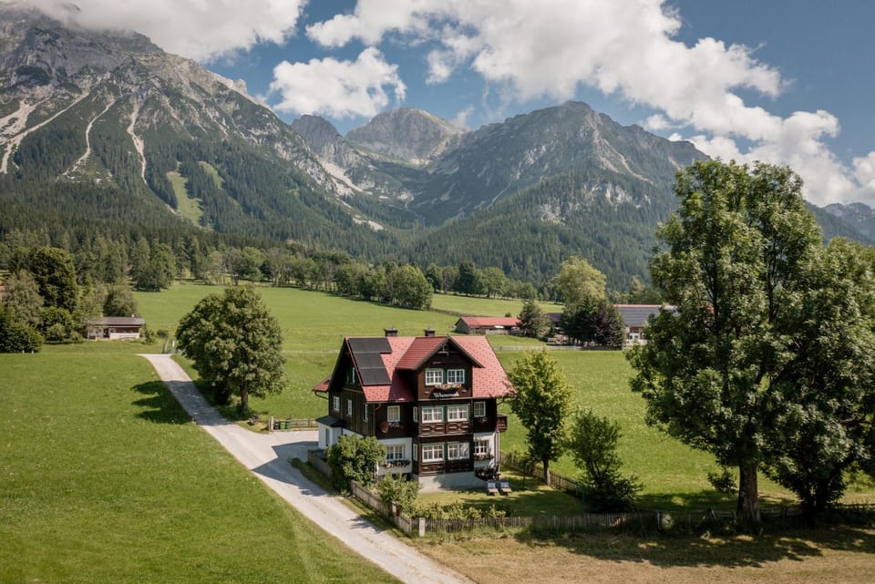 Property building, Spring, Natural landscape, Mountain view