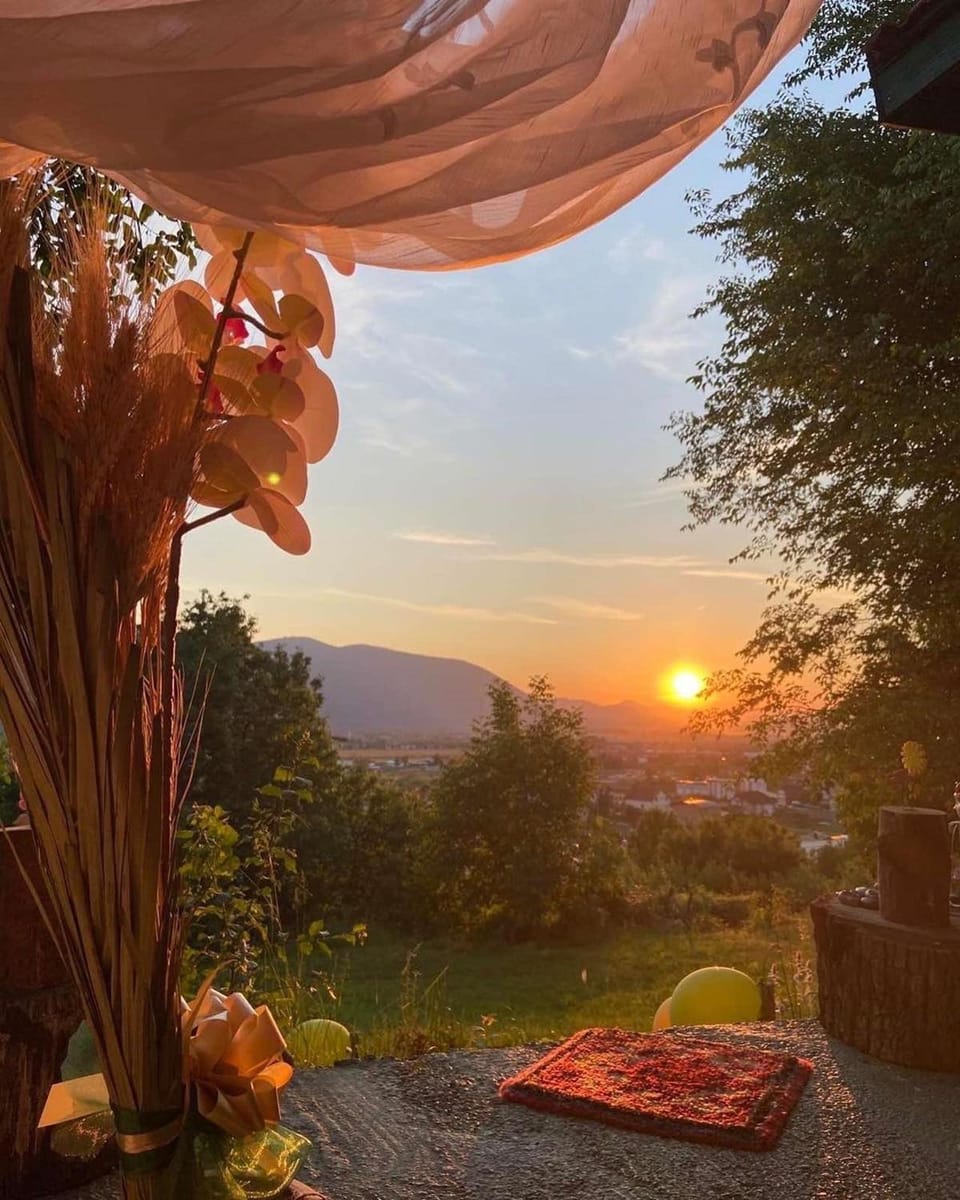 Natural landscape, Garden, Garden view, Mountain view, Sunrise, Sunset