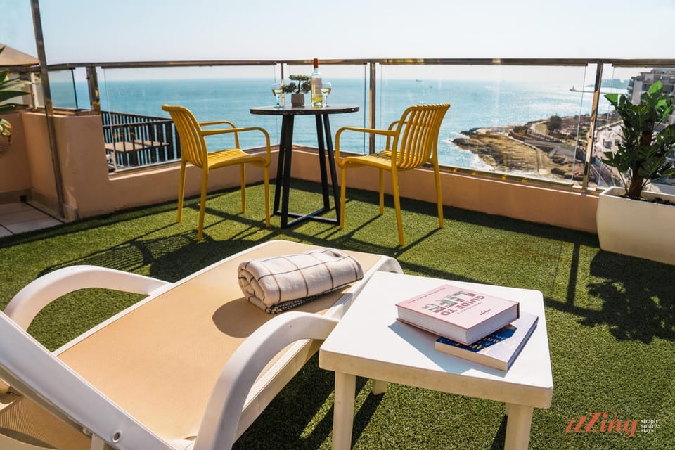 Patio, Day, View (from property/room), Balcony/Terrace, Balcony/Terrace, Sea view, sunbed