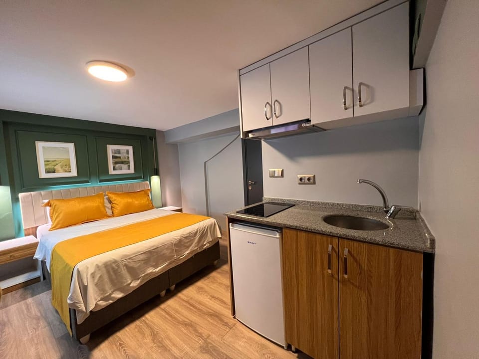 Bed, Coffee/tea facilities, Kitchen or kitchenette, Bedroom