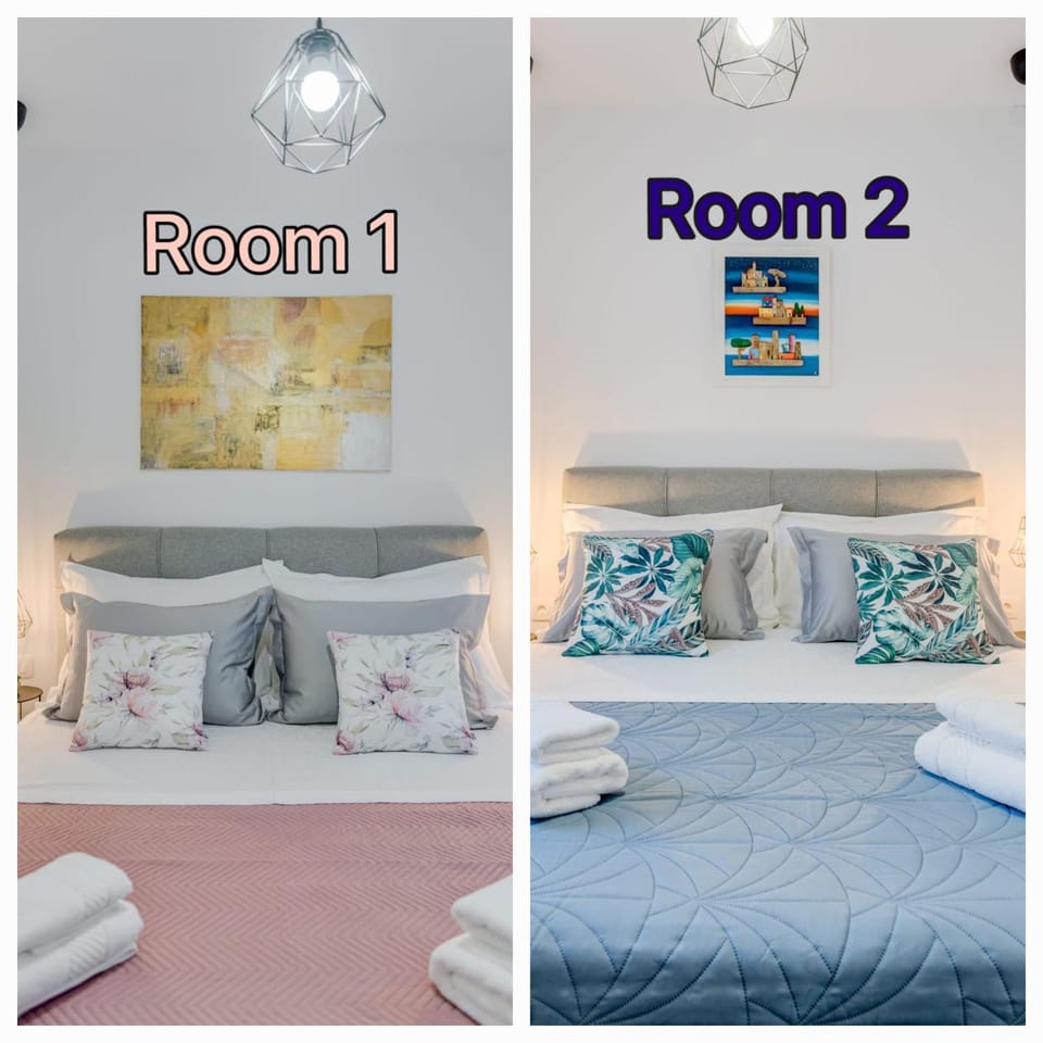 Bed, Bedroom, towels