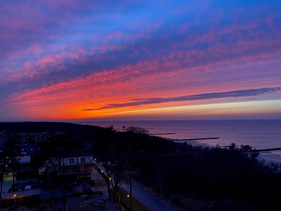Natural landscape, Sea view, Sunset