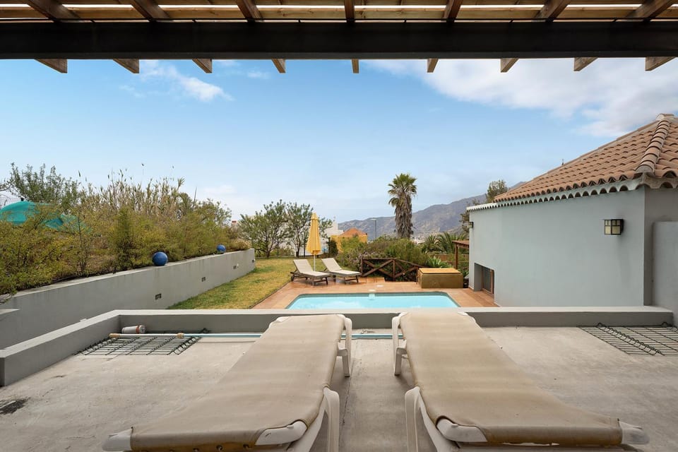 Property building, Living room, Swimming pool