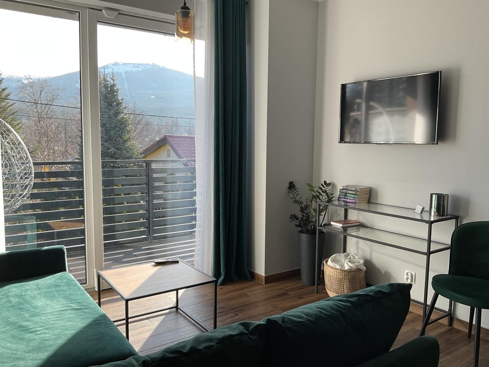 Living room, Seating area, Mountain view
