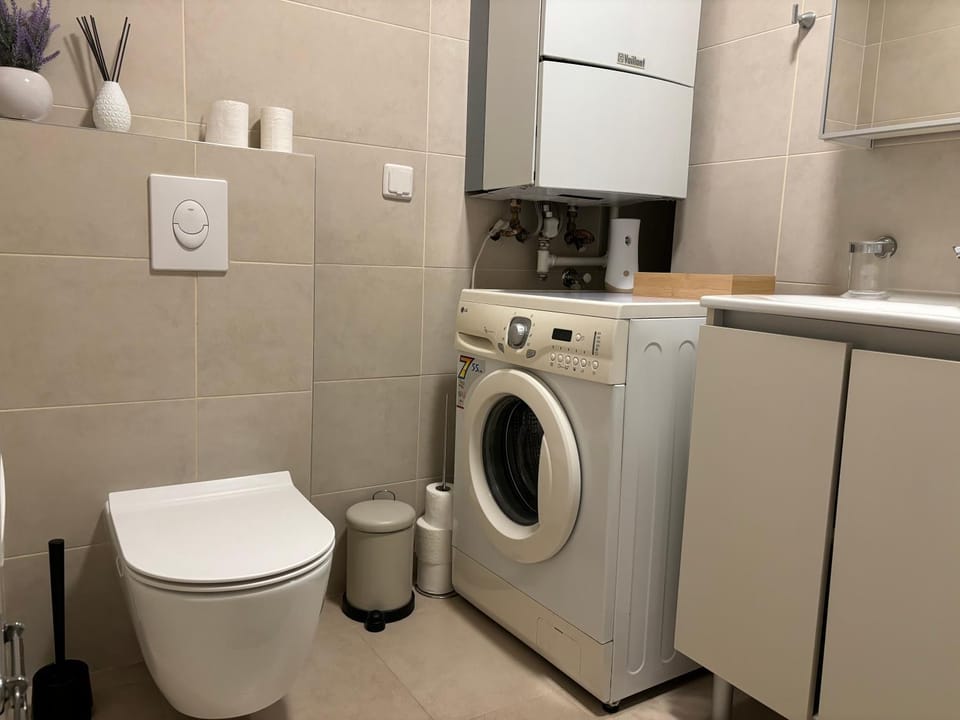 Toilet, Bathroom, washing machine