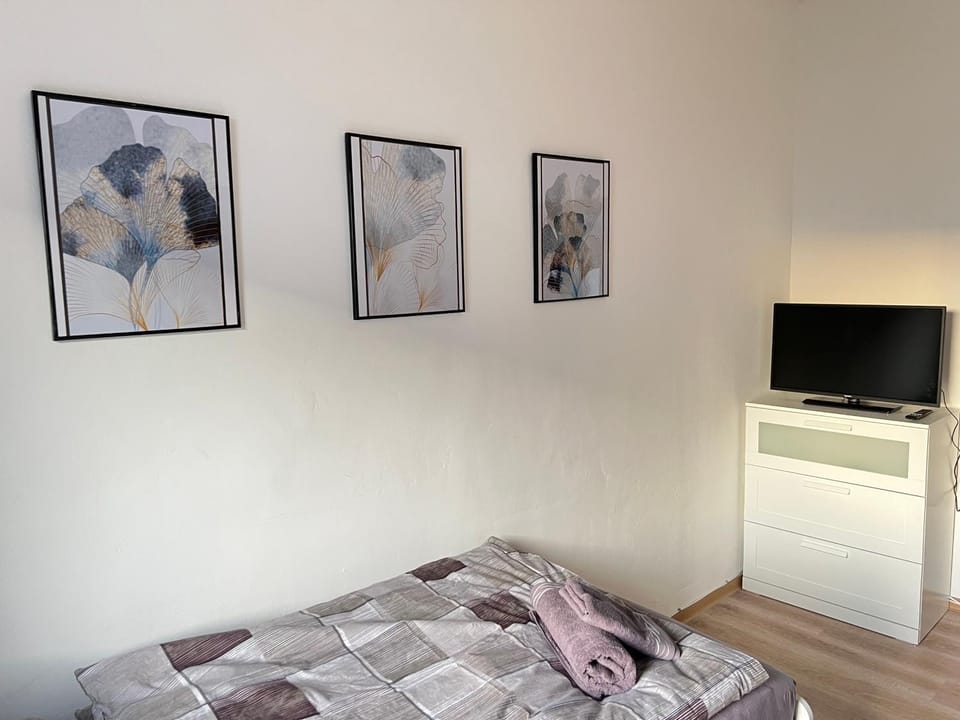 Bed, TV and multimedia, Photo of the whole room, Bedroom