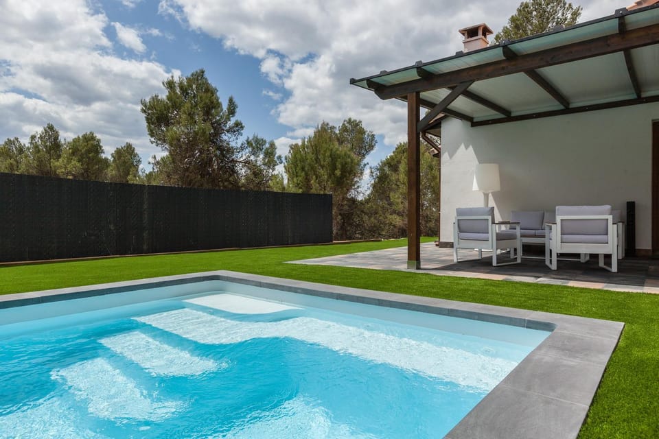 Property building, Living room, Swimming pool
