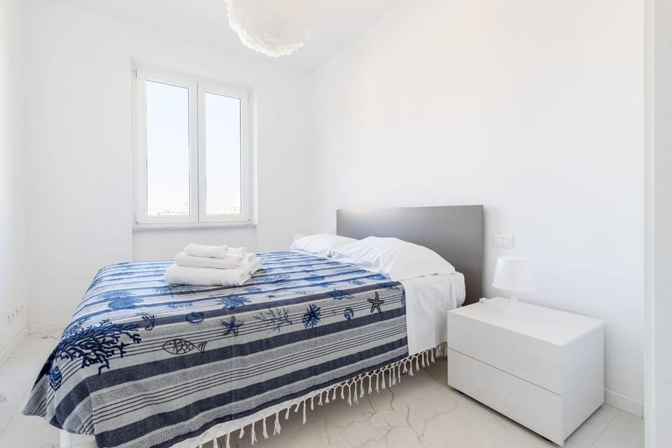 White and Grey Apartment in Levanto