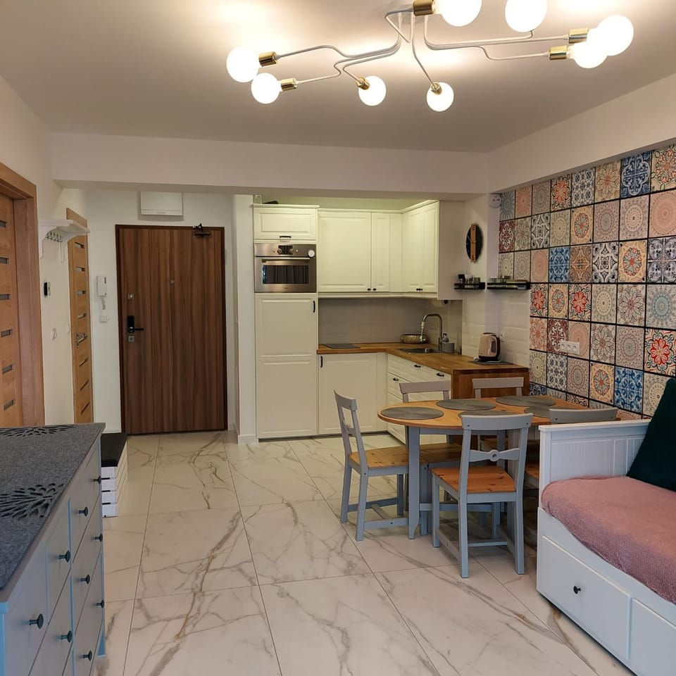 Kitchen or kitchenette, Living room, Dining area