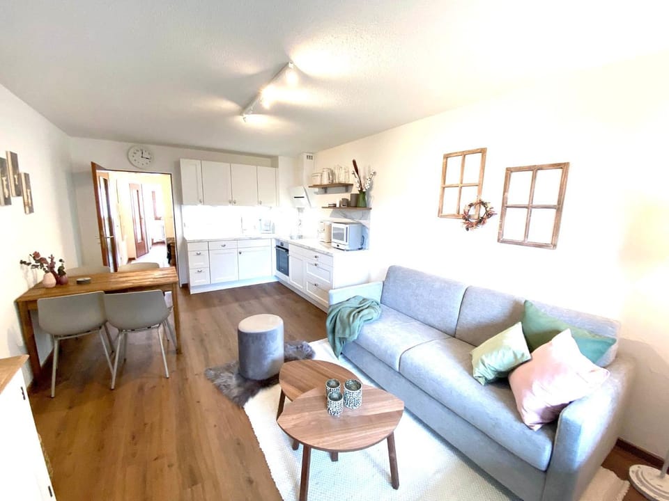 Living room, kitchen