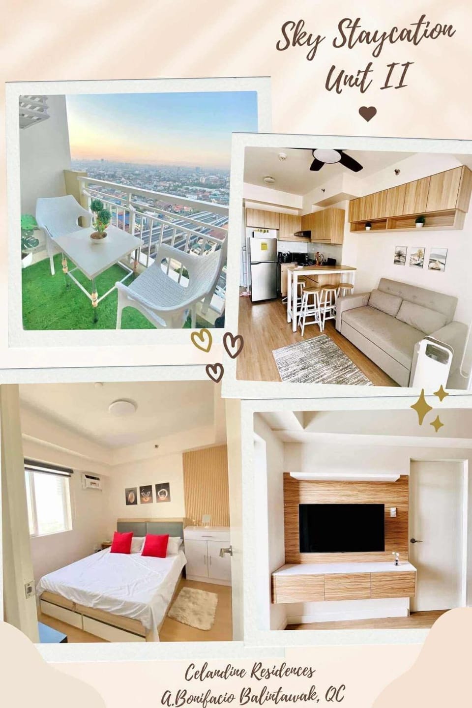 1 BR Condo Unit at The Celandine Condominium near Ayala Cloverleaf Mall Apartment hotel in Quezon City
