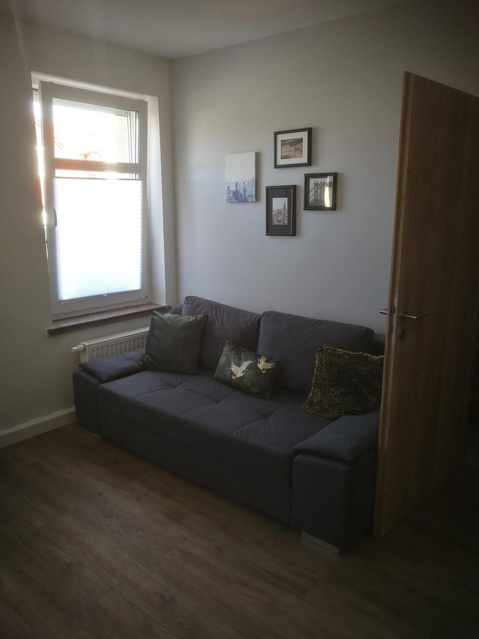 Bed, Living room, Seating area