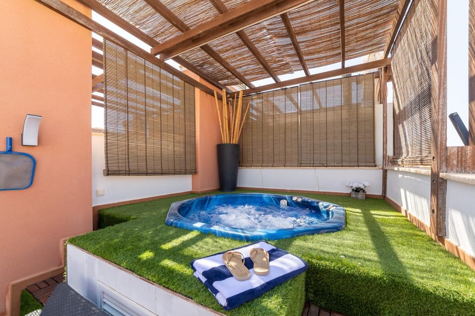 Property building, Living room, Swimming pool