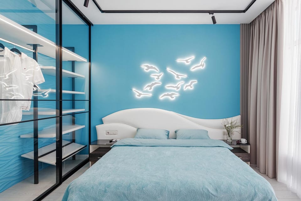 Bed, Photo of the whole room, Bedroom, wardrobe