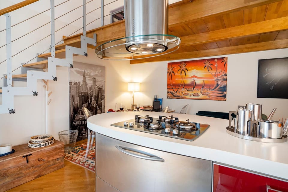 Living room, kitchen