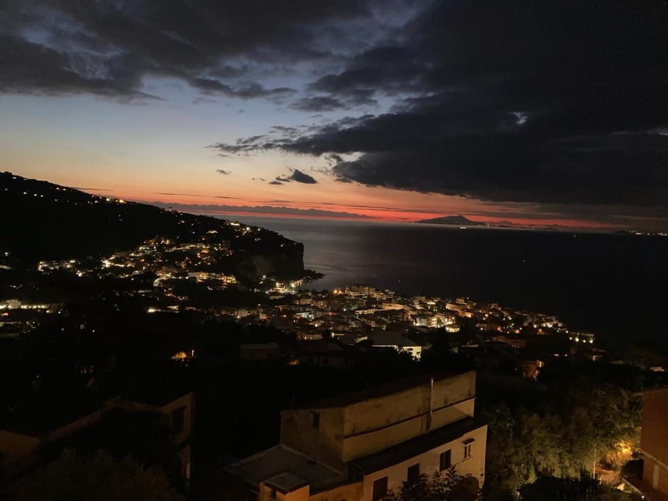Nearby landmark, Night, Natural landscape, Bird's eye view, City view, Sea view, Sunset