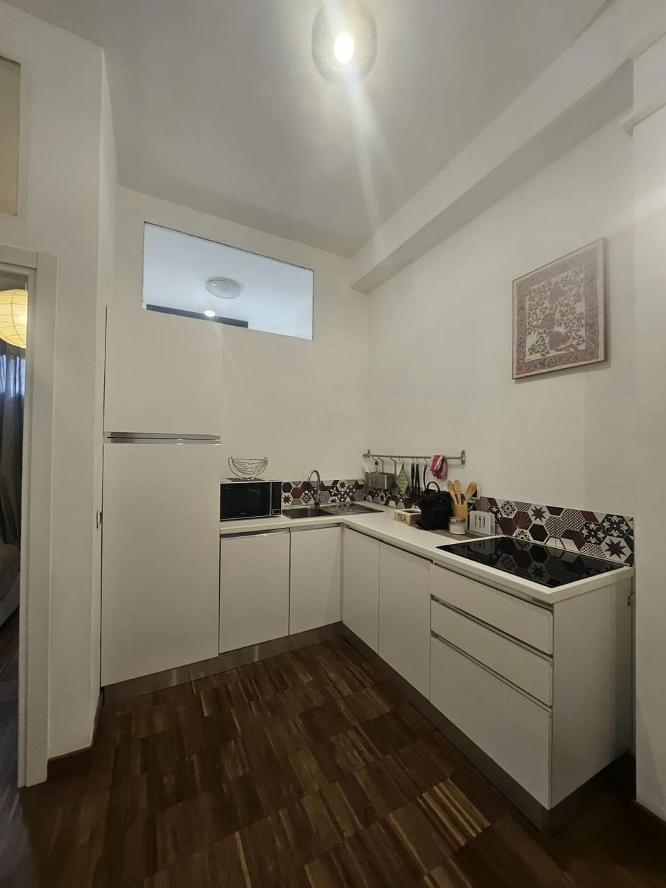 Kitchen or kitchenette, stove, kitchen