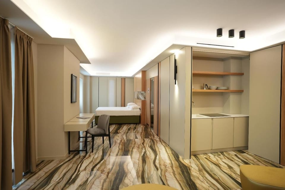 Kitchen or kitchenette, Photo of the whole room, Bedroom