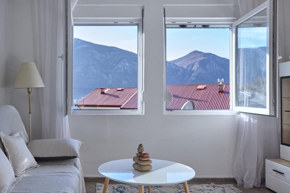 Natural landscape, Living room, Seating area, Mountain view