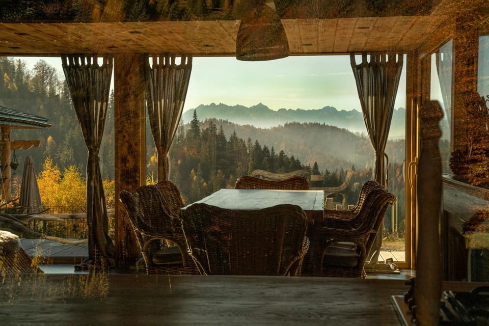 Natural landscape, Seating area, Dining area, Mountain view