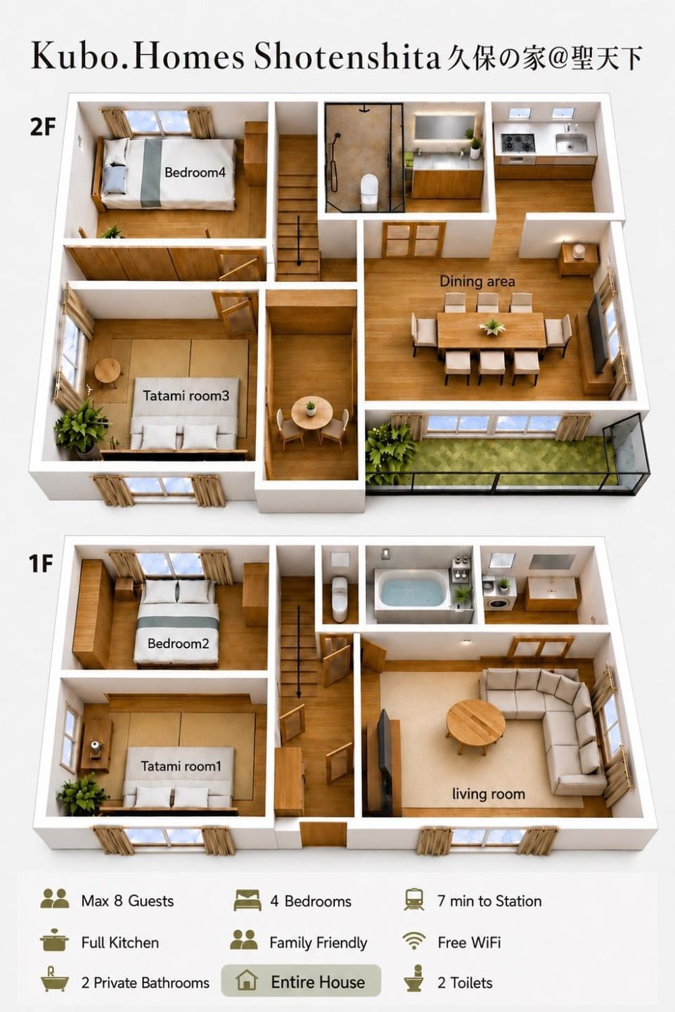 Guest House Kubo Homes Shotenshita Villa in Osaka