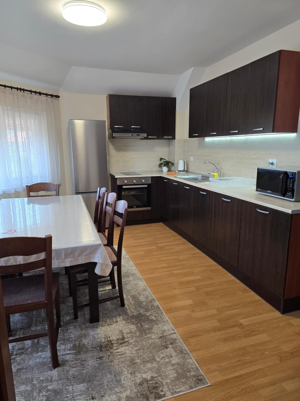 Living room, kitchen