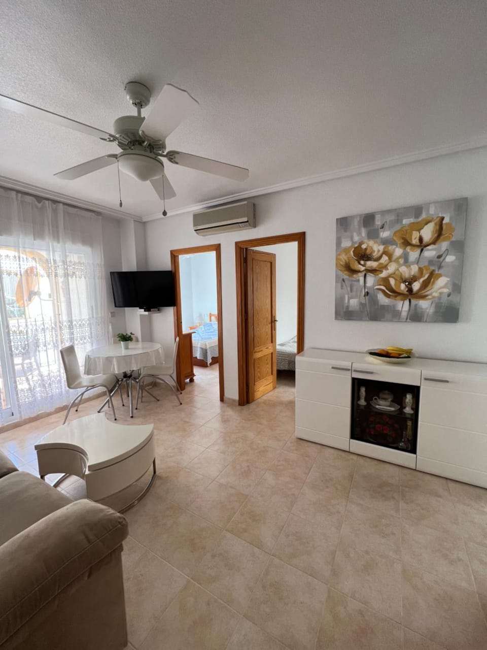 Living room, fireplace