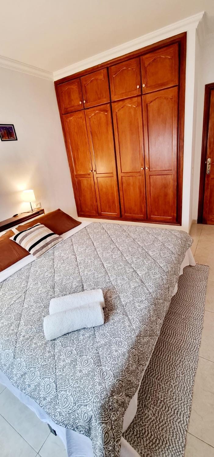 Bed, Photo of the whole room, Bedroom, towels, wardrobe