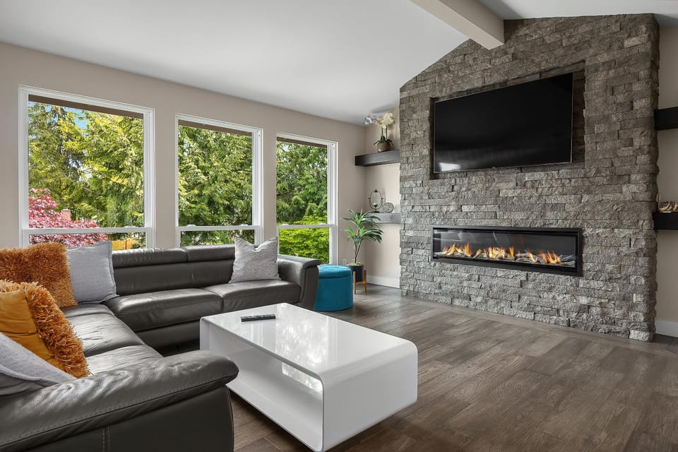 Living room, Pool view, Swimming pool