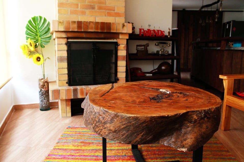 Living room, fireplace