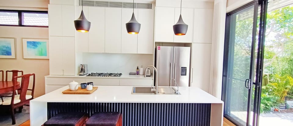 Kitchen or kitchenette, oven, stove