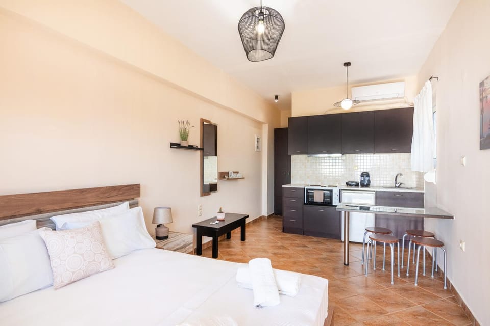 Bed, Kitchen or kitchenette, Photo of the whole room, Dining area, Bedroom, pet friendly, stove, air conditioner