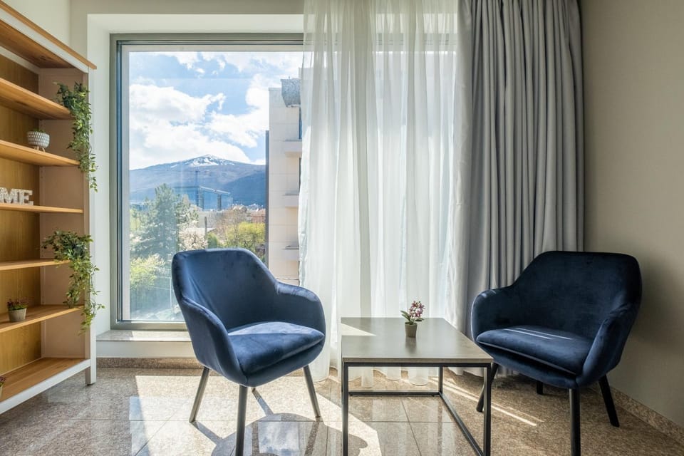 Natural landscape, Living room, Seating area, Mountain view